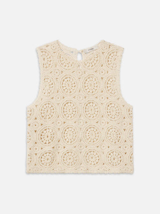 Frame - The Crochet Tank-Shirts & Tops-Wardrobe Apparel