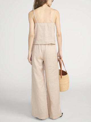 Frame - The Linen Button Cami-Shirts & Tops-Wardrobe Apparel