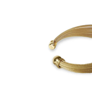 Anisa Sojka - Gold Mesh Bangle-Bracelets-Wardrobe Apparel