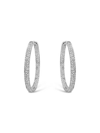 Anisa Sojka - The Juliet Embellished Hoop Earrings-Earrings-Wardrobe Apparel