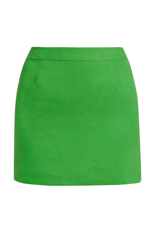 Frame - Mini Skirt in Bright Peridot