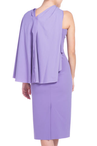 Lavender dress with cape 