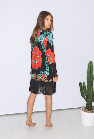 Designer Fringe Kimono