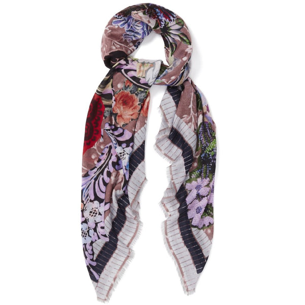 The Block Print Neckerchief, bright multicolour printed still twill scarf –  JANECARR