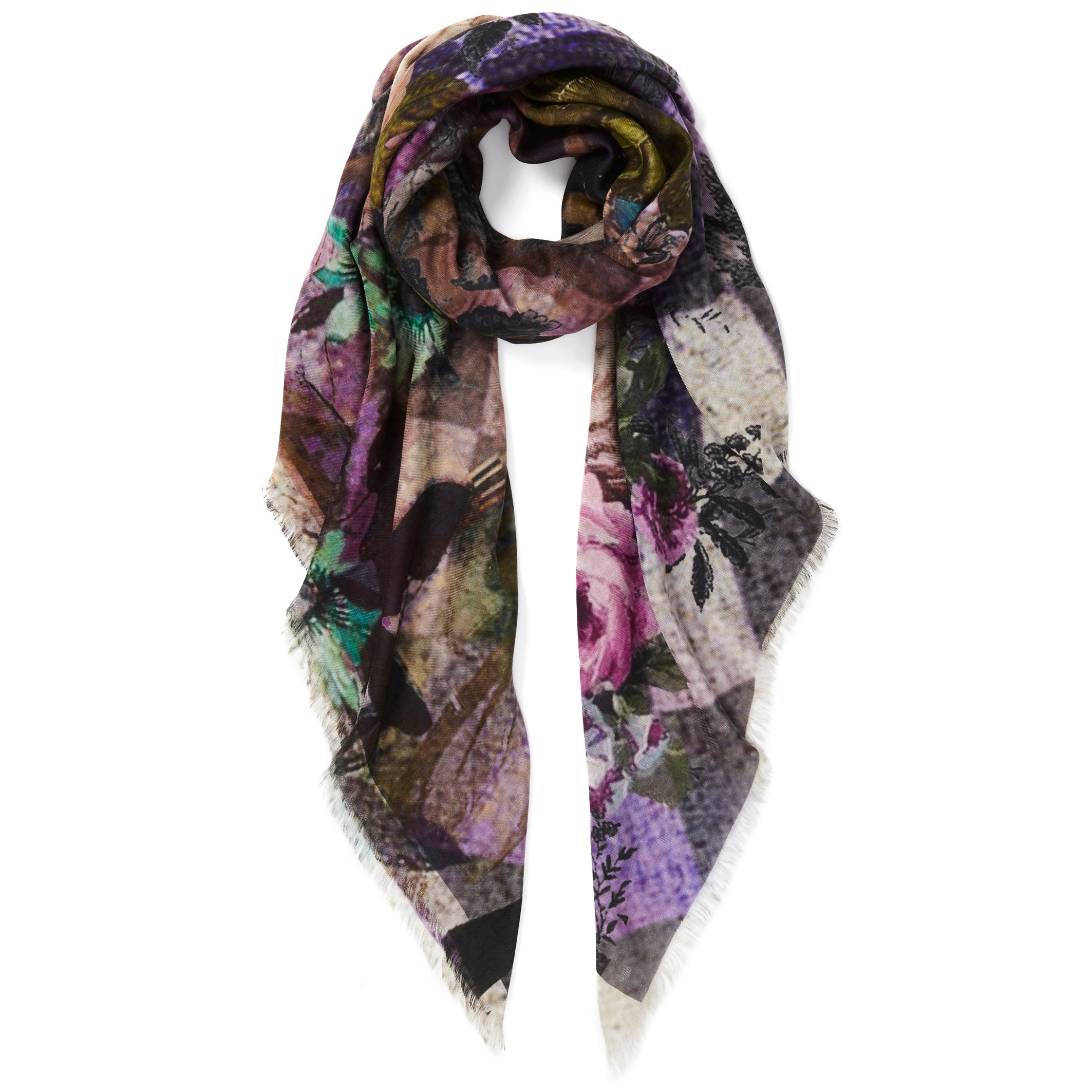 Buy Japanese Orchid Small Silk Square Scarf Online – Louis Jane
