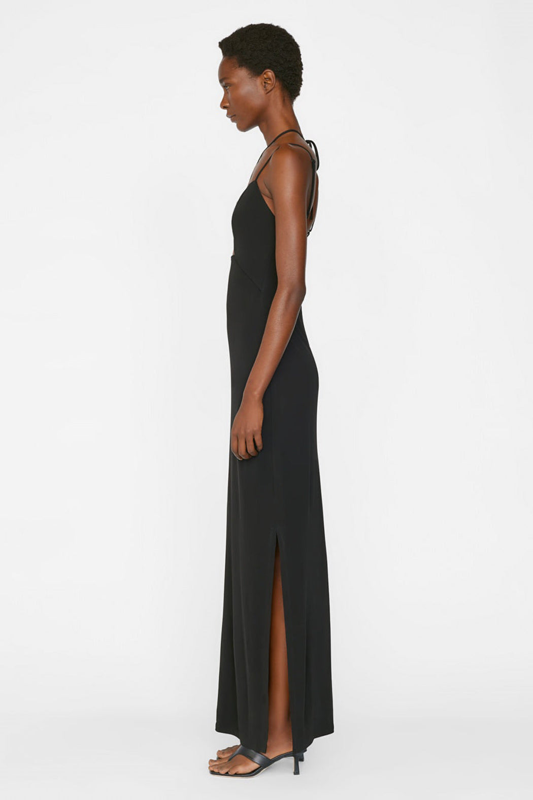 Frame - Strappy Knit Dress in Noir Frame - Strappy Knit Dress in Noir