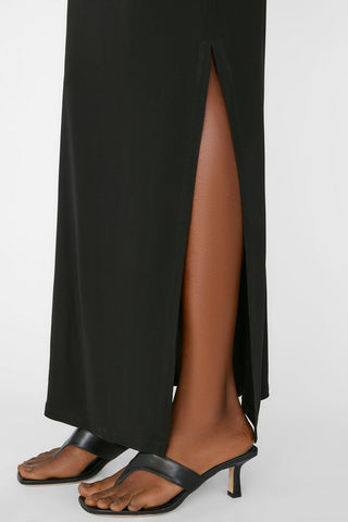 Frame - Strappy Knit Dress in Noir
