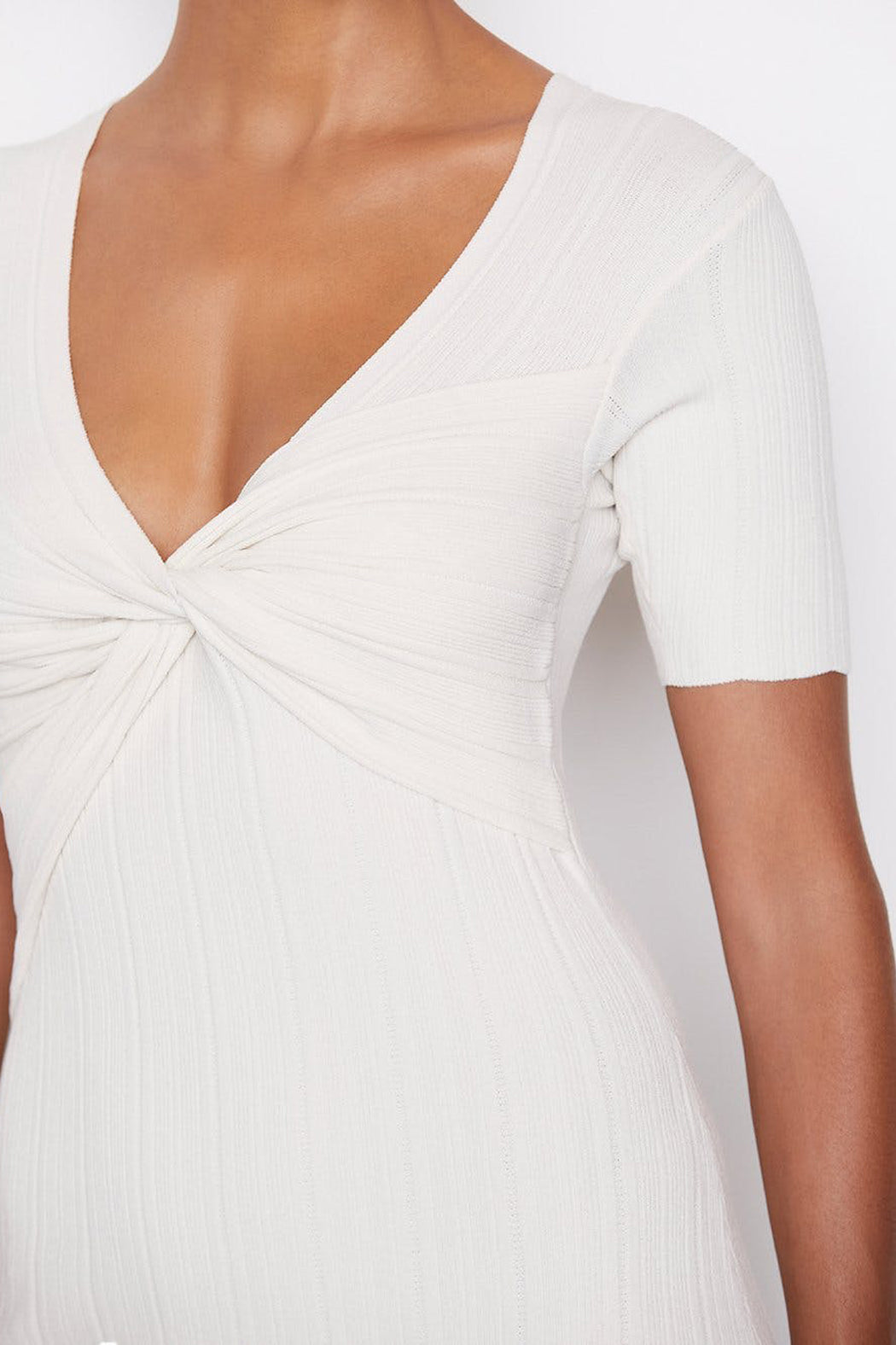 Frame - Layered Wrap Sweater Dress Bone Wardrobe Apparel Frame - Layered Wrap Sweater Dress Bone Wardrobe Apparel