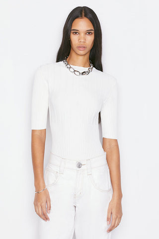 Frame - Mixed Rib Sweater Off White
