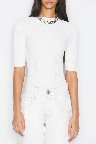 Frame - Mixed Rib Sweater Off White