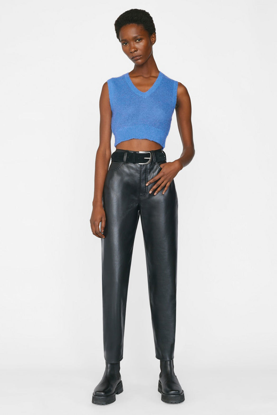 Frame - Shrunken Vest in Cornflower Blue – Wardrobe Apparel