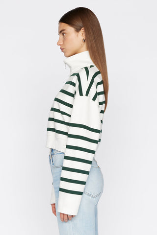 Frame - Cropped Half Zip Pullover